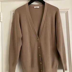 Babaton Taupe Cardigan Sweater
